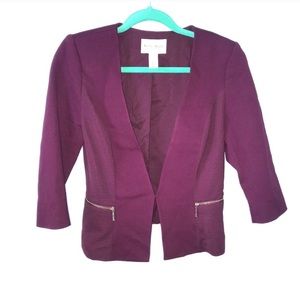 WHBM Maroon Clasp Blazer 3/4 sleeves ✅Offers